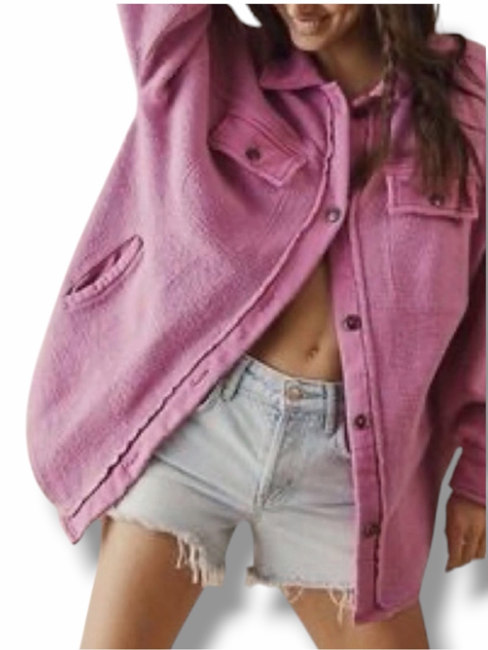 Free People Ruby Fleece Jacket Shacket  Size XS